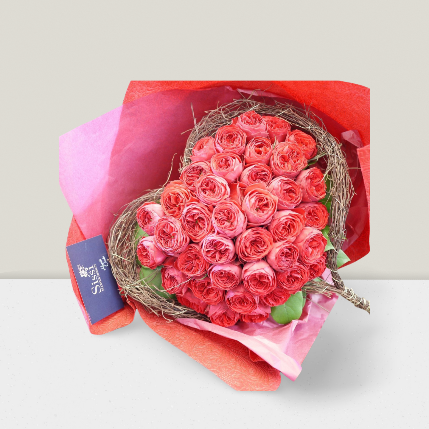 バラのハート型ブーケ – Sissi Flower Design JP バラのハート型ブーケ – Sissi Flower Design JP