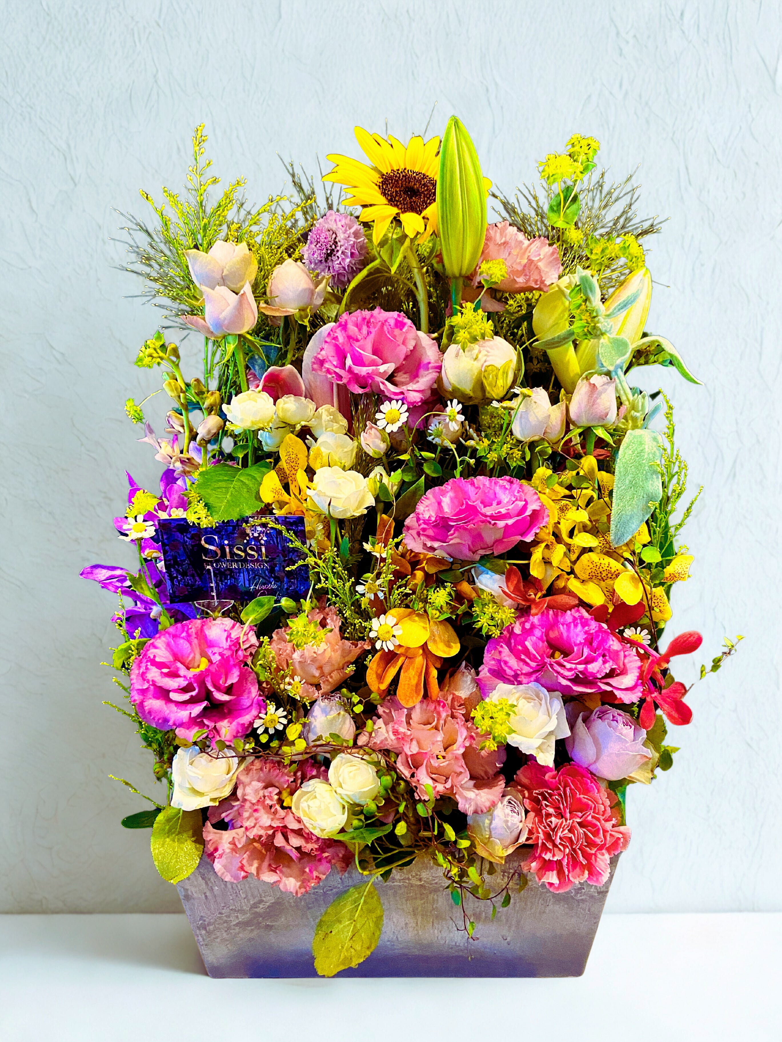 花束・アレンジメント s フラワーアレンジ 生花 花束 アレンジメント S バラ カラフルガーデン