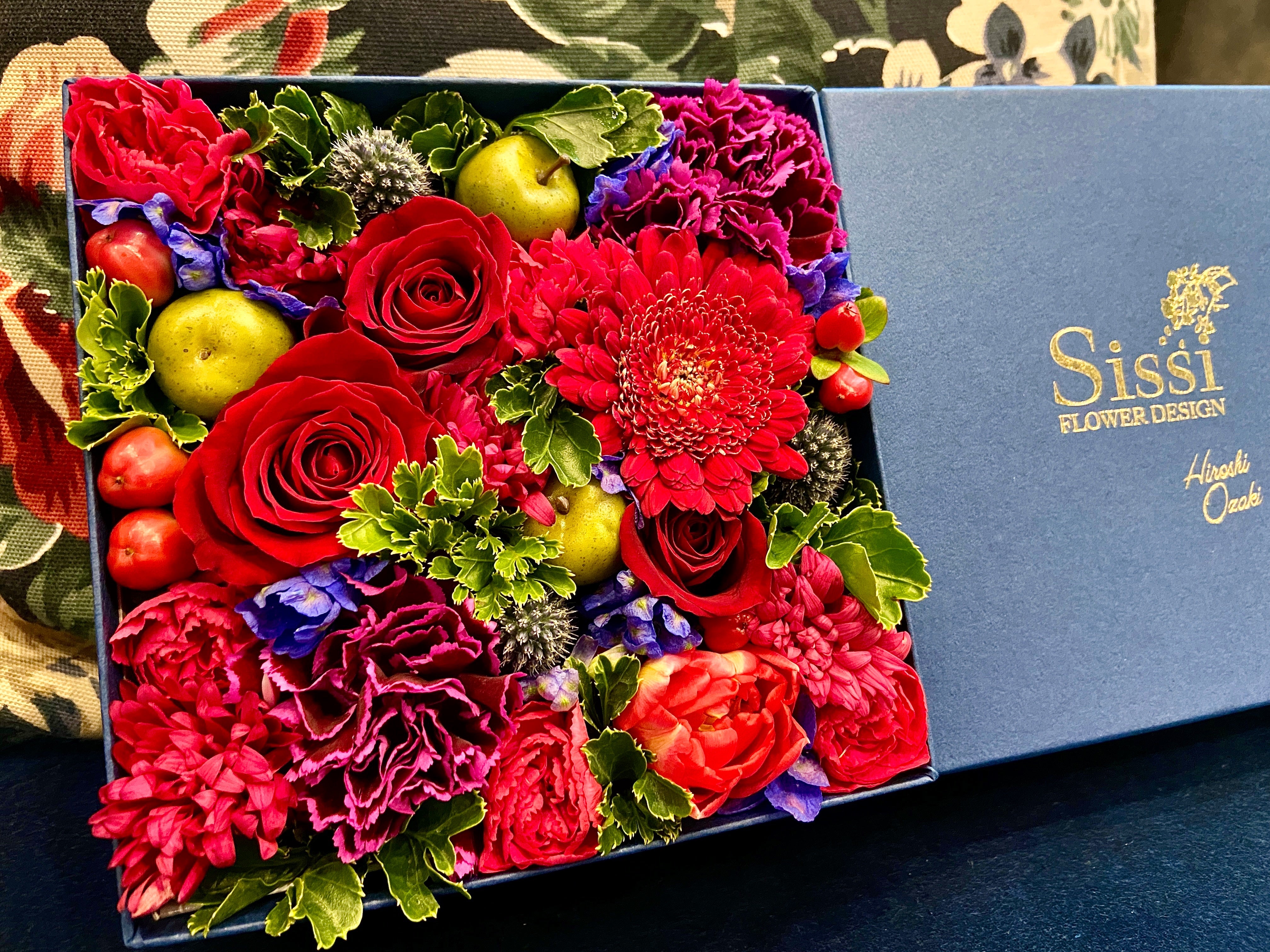 Sissiオリジナルボックスフラワー・正方形M – Sissi Flower Design JP