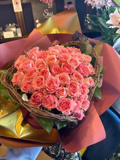 【クリスマス限定商品】ハートのバラブーケ