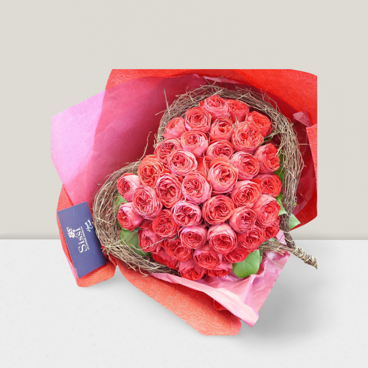 Heart-Shaped Rose Bouquet