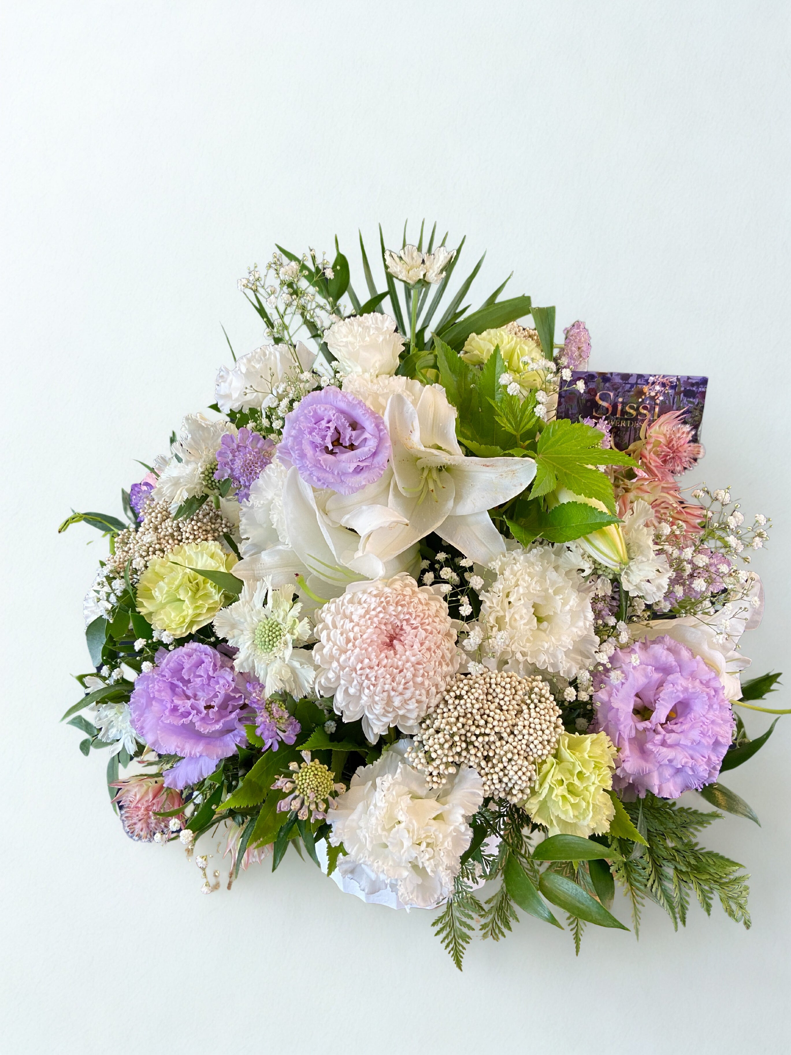 ☆KS☆　お供え花アレンジメント 蘭のお供えアレンジメントMサイズ お供えの花・お悔やみの花